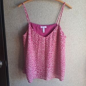Leith Pink Animal Print Tank Top Camisole Size Medium Nordstrom Feminine Girly